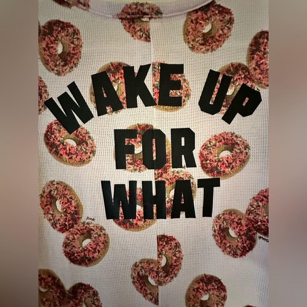 PINK Victoria's Secret Donut Print Pajama Set - Picture 7 of 13